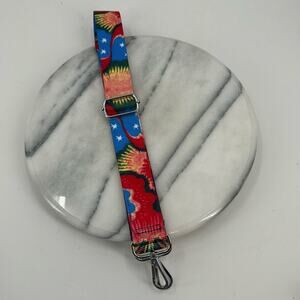 NWT red wire stars herb plant patterned purse strap